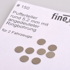 Pufferteller rund 5,2 mm mit angedeuteter Ringbohrung