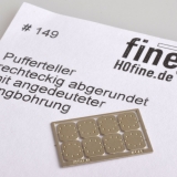 Pufferteller mit angedeuteter Ringbohrung, stärker gerundet